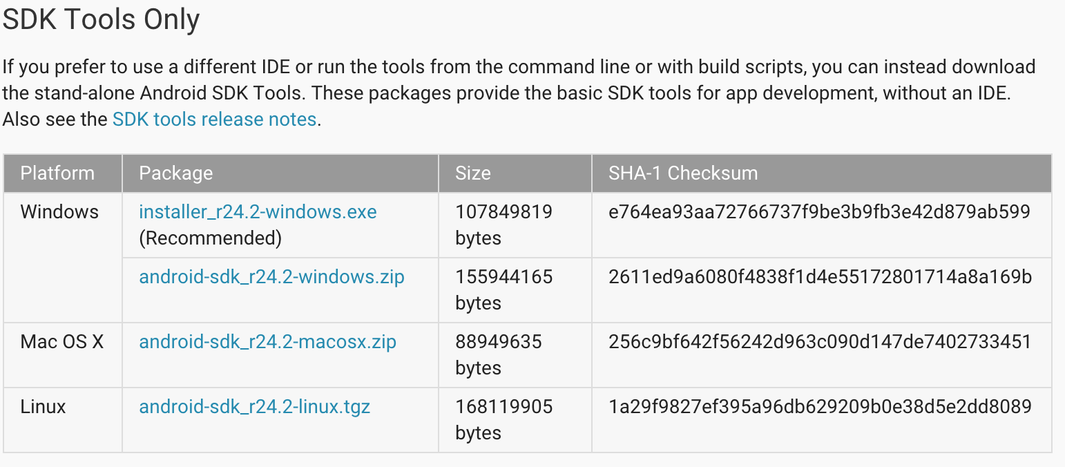 android sdk download